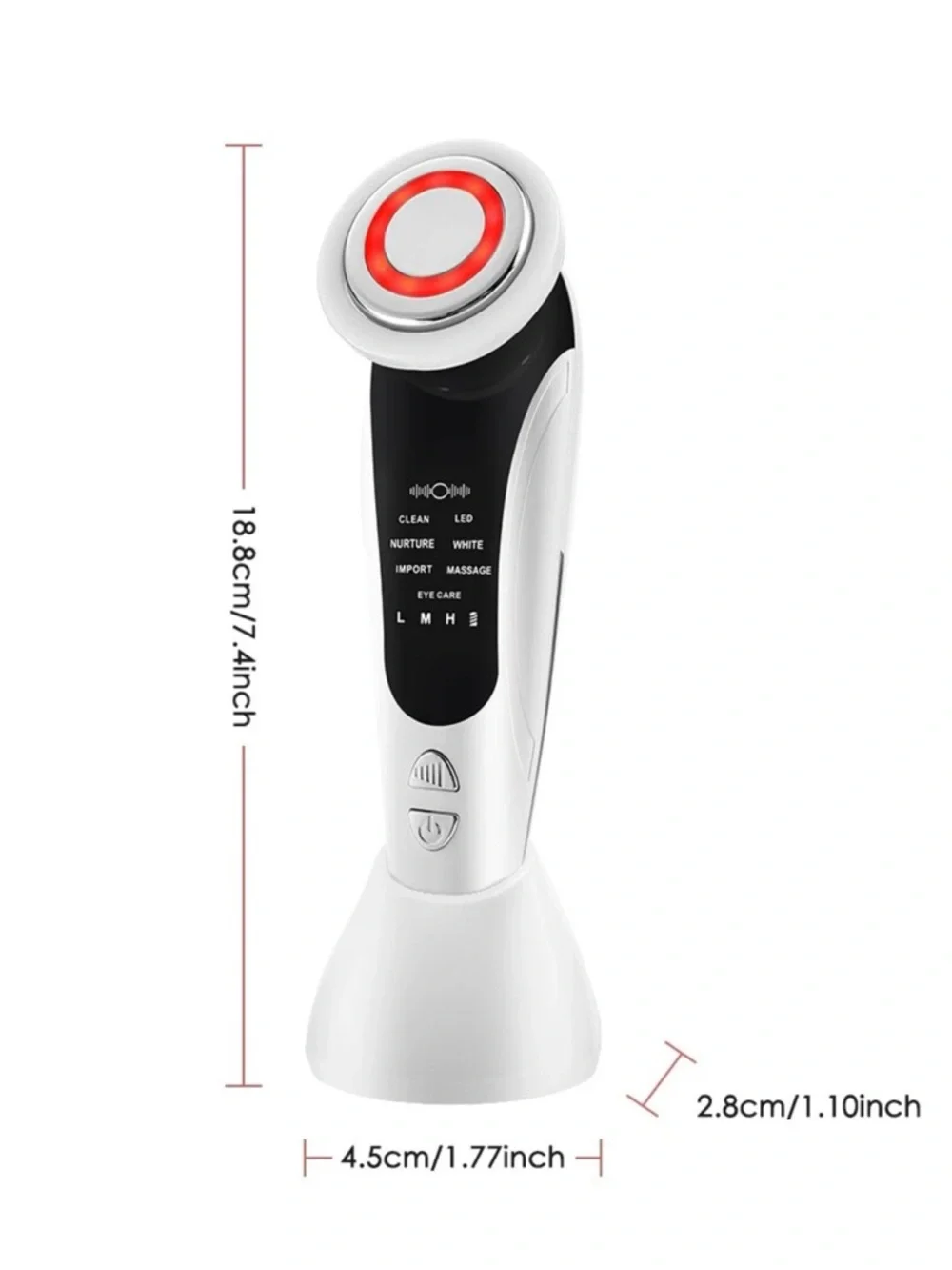 LED Facial Massager Face Beauty Tool 7 Modes Skin Care Wand New